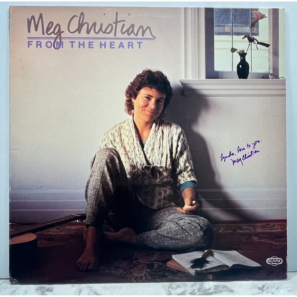 Meg Christian From the Heart 33 Folk Rock SIGNED LP 1984 Olivia LF937 VG+ - Picture 4 of 7
